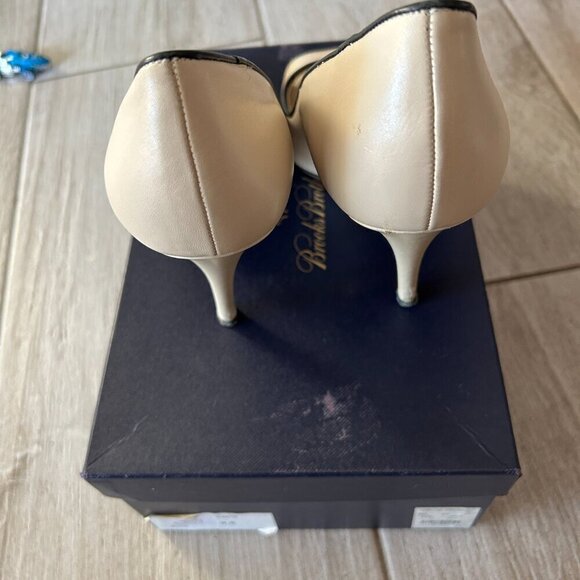 Brooks Brothers Ivory Leather Open Toe High Heel - Picture 4 of 8